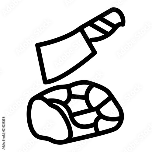 Cutting meat Vector Design Icon Style