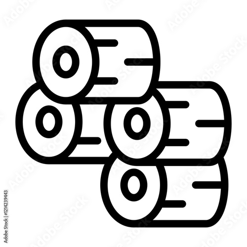 Timber logs Vector Design Icon Style