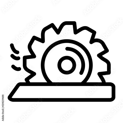 Portable sawmill Vector Design Icon Style