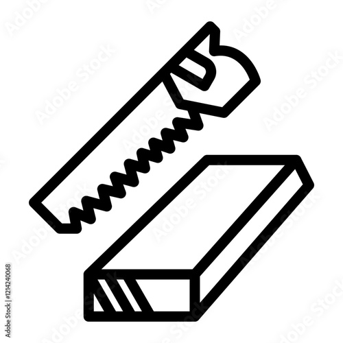 Sawing timber Vector Design Icon Style