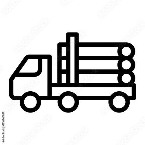 Timber transportation Vector Design Icon Style
