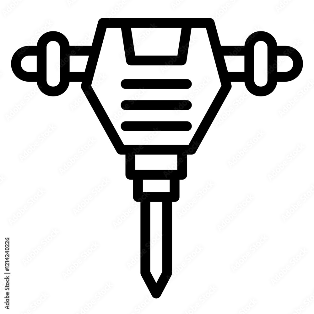 Jackhammer Vector Design Icon Style Jackhammer Vector Design Icon Style