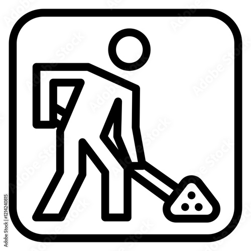 Construction Sign Vector Design Icon Style