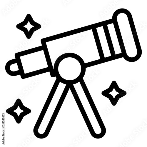 Stargazing Vector Design Icon Style