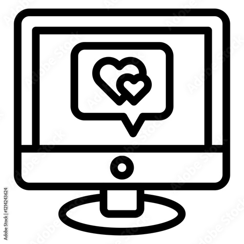 Online Dating Vector Design Icon Style