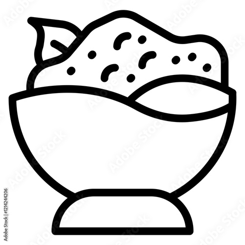 Hummus Vector Design Icon Style