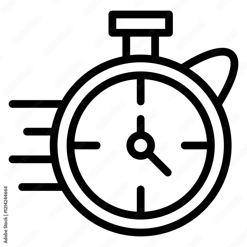Stopwatch Vector Design Icon Style