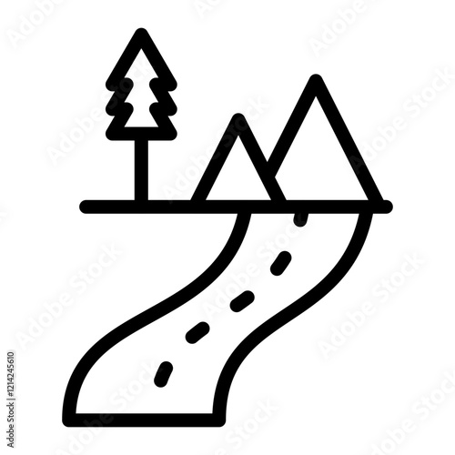 Path Vector Design Icon Style