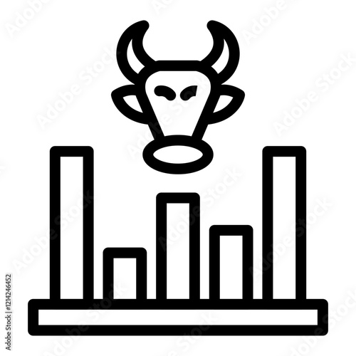 Bull Market Vector Design Icon Style