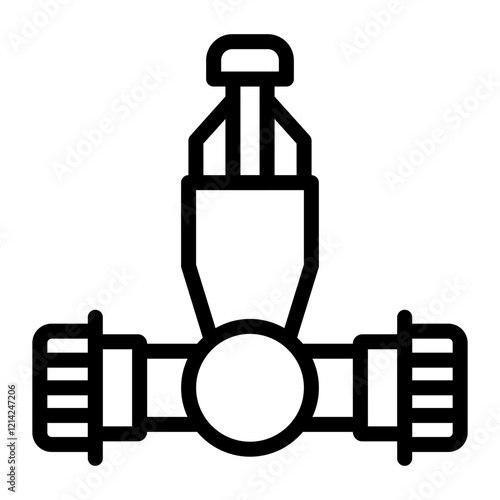 Irrigation Pipe Connector Vector Design Icon Style