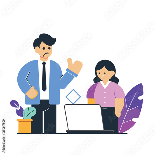 Business colleagues disagreeing during a presentation