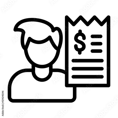 Debt Collector Vector Design Icon Style