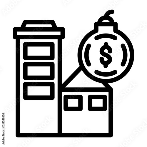 Home Equity Debt Vector Design Icon Style