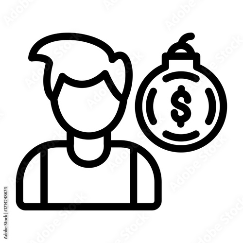 Debtor Vector Design Icon Style
