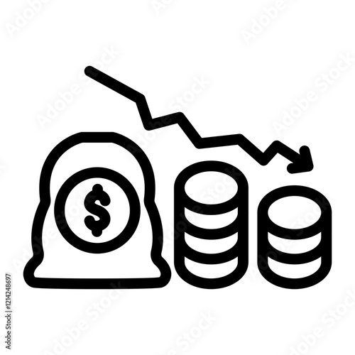 Bankruptcy Vector Design Icon Style