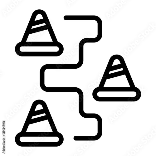 Obstacle Avoidance Vector Design Icon Style