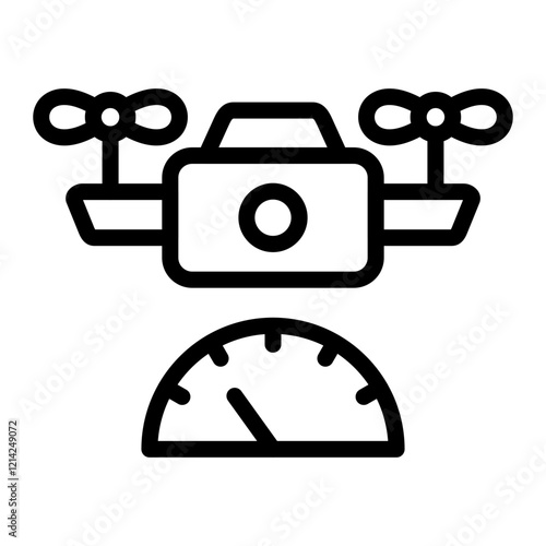 Drone Speed Vector Design Icon Style