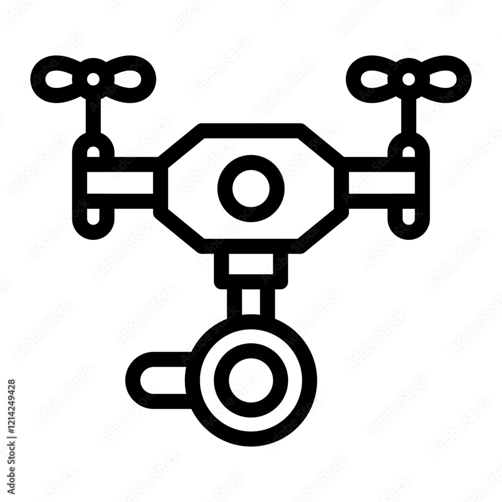 Drone Photography Vector Design Icon Style Drone Photography Vector Design Icon Style