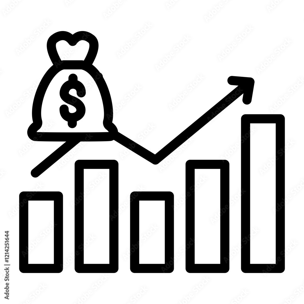 Stalled Growth Vector Design Icon Style Stalled Growth Vector Design Icon Style