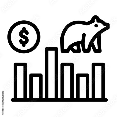 Bear Market Vector Design Icon Style