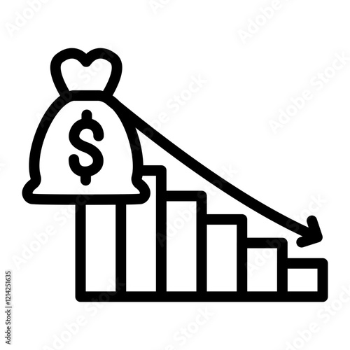 Budget Deficit Vector Design Icon Style