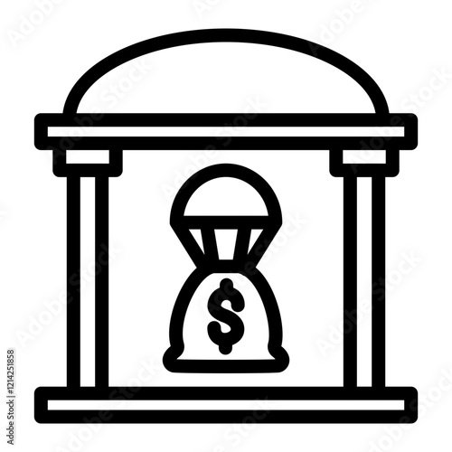 Bank Bailout Vector Design Icon Style