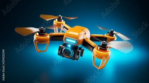 Smart Drone 3D Icon illustration concept photo