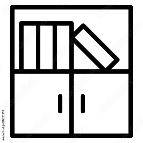 Book Case Vector Design Icon Style