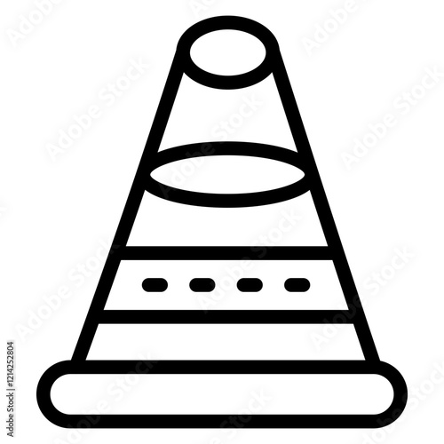 Traffic Cone Vector Design Icon Style