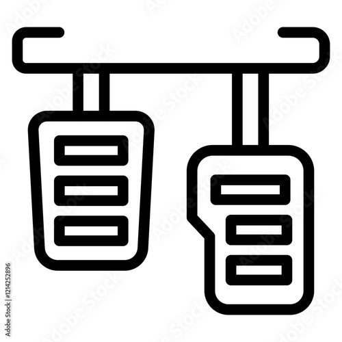 Clutch Pedal Vector Design Icon Style