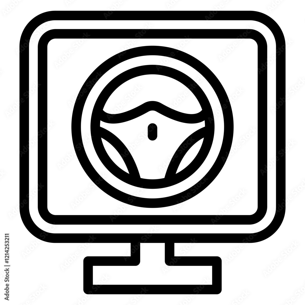 Online Driver Test Vector Design Icon Style Online Driver Test Vector Design Icon Style