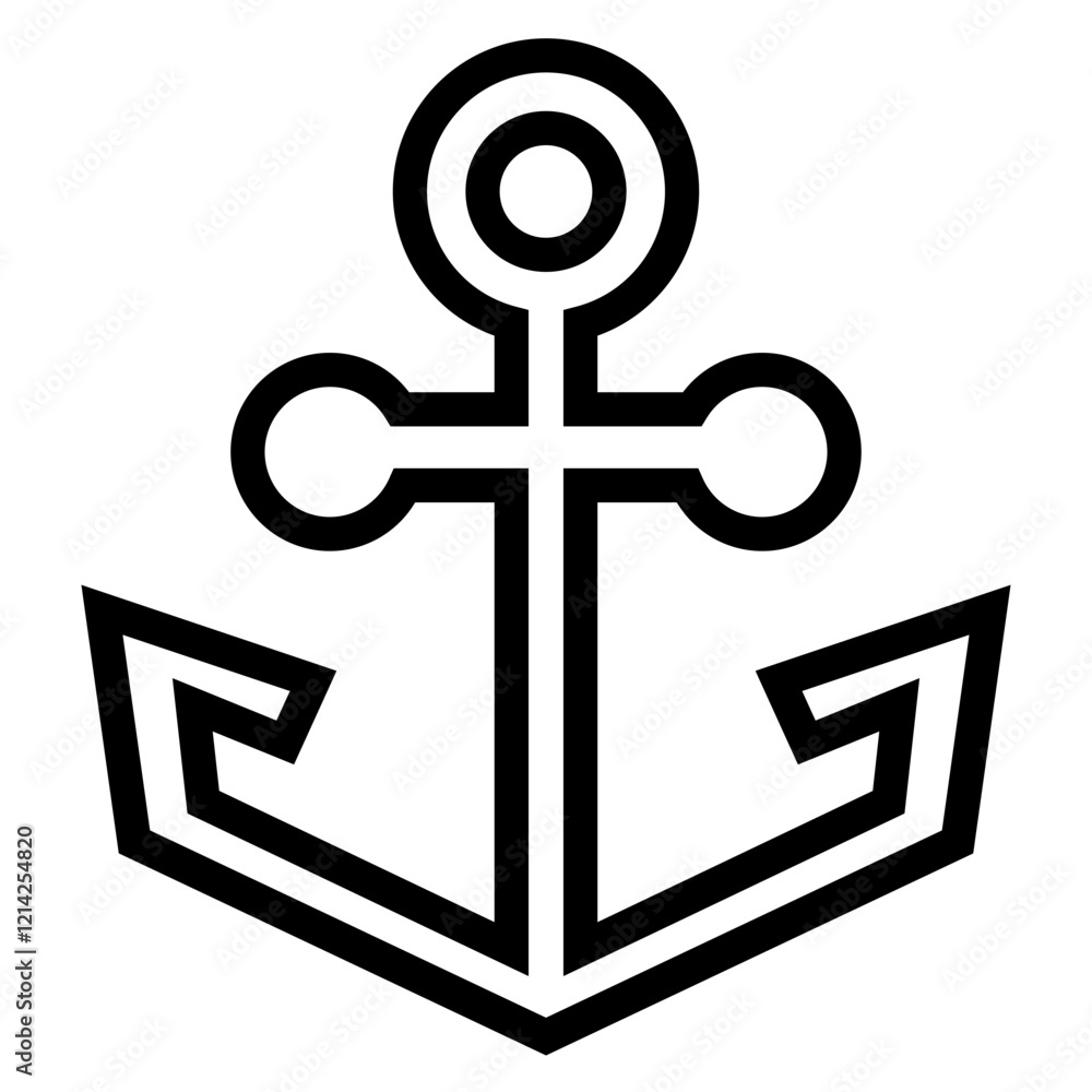 Obraz premium Anchor Vector Design Icon Style