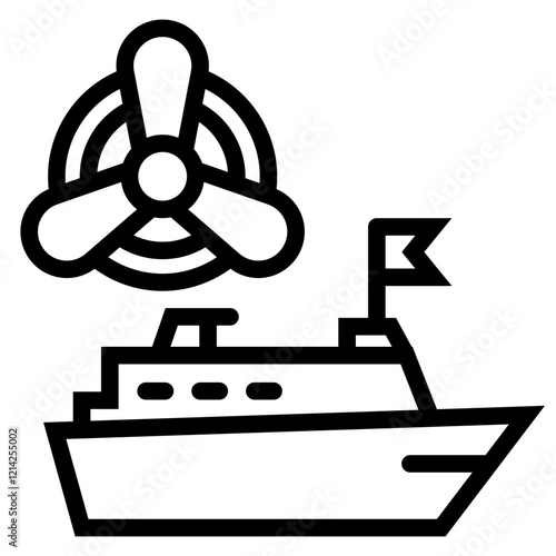 Ship propeller Vector Design Icon Style