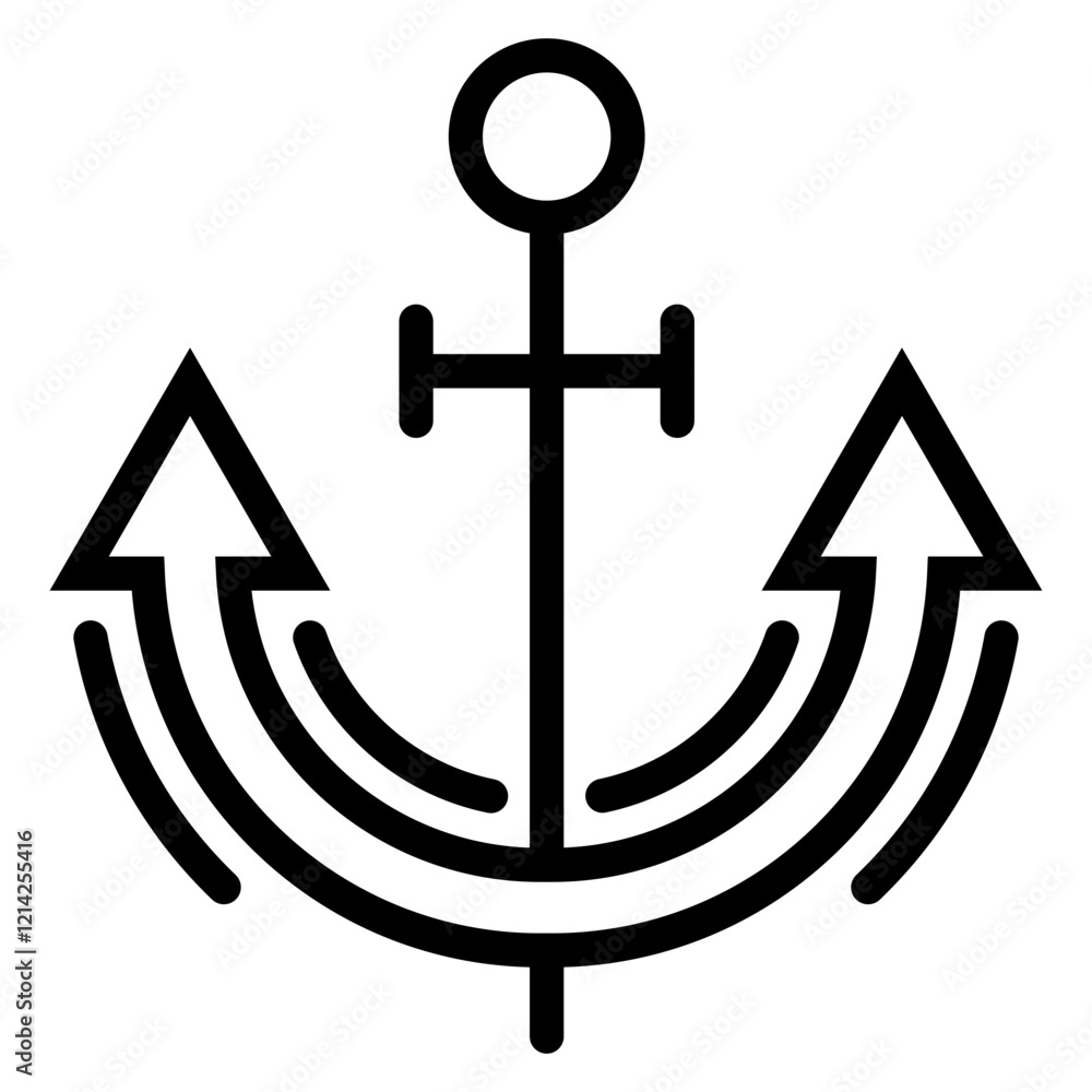Ship's anchor Vector Design Icon Style Ship's anchor Vector Design Icon Style