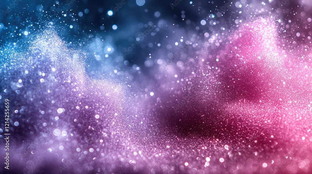 Abstract Glittering Sparkle Background With Blue And Pink Hues Abstract Glittering Sparkle Background With Blue And Pink Hues