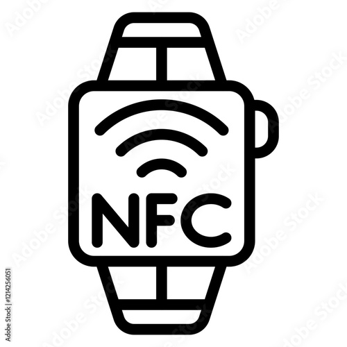 NFC wearable Vector Design Icon Style