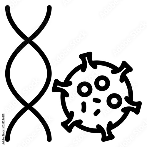 DNA virus Vector Design Icon Style