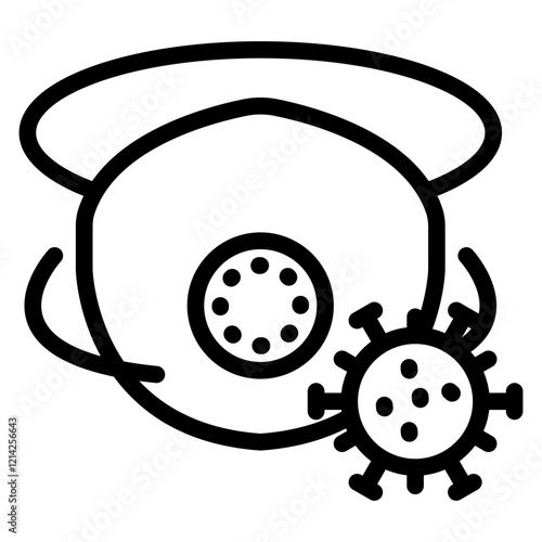 Respirator mask Vector Design Icon Style