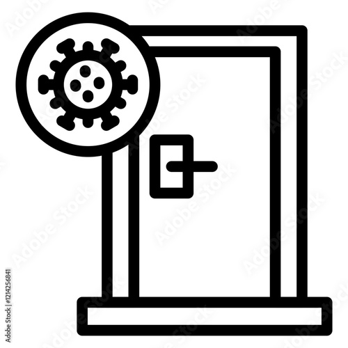 Isolation ward Vector Design Icon Style