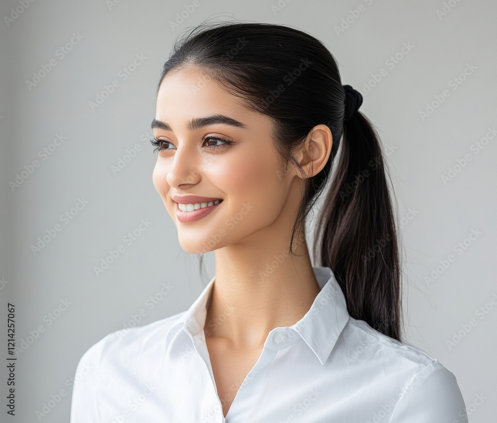 young indian female doctor standing confidently. young indian female doctor standing confidently.
