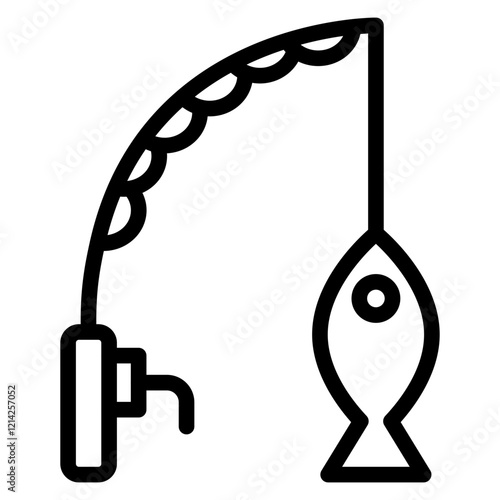 Fishing rod Vector Design Icon Style