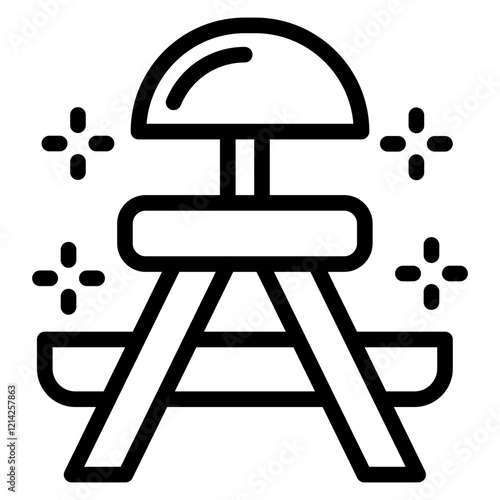 Picnic Table Vector Design Icon Style