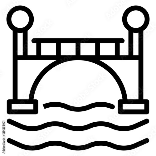 Bridge Vector Design Icon Style