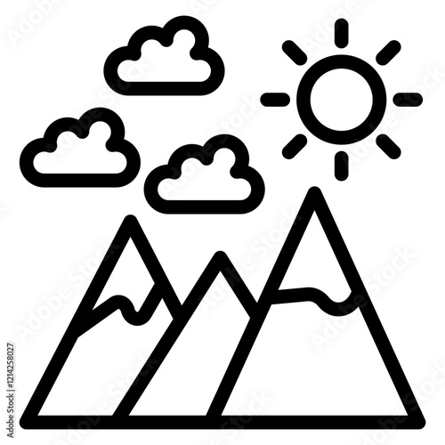 Mountain Range Vector Design Icon Style