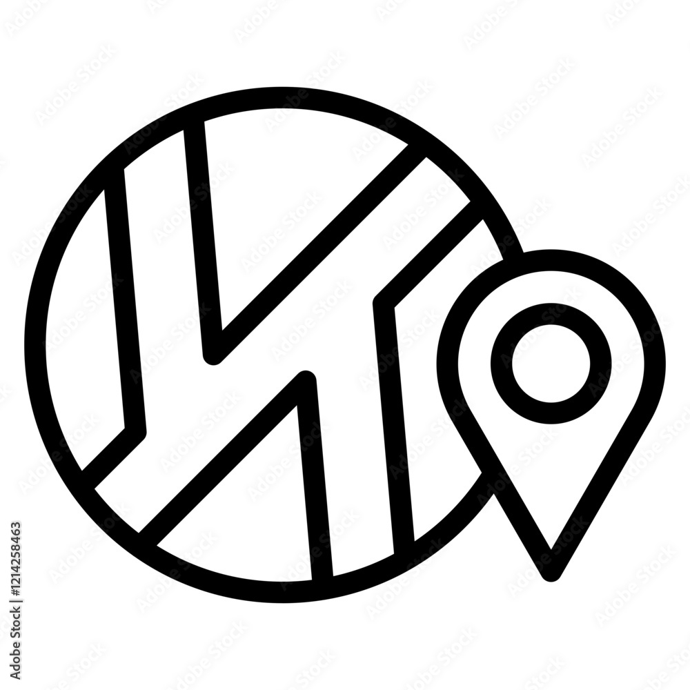 Street Map Vector Design Icon Style Street Map Vector Design Icon Style