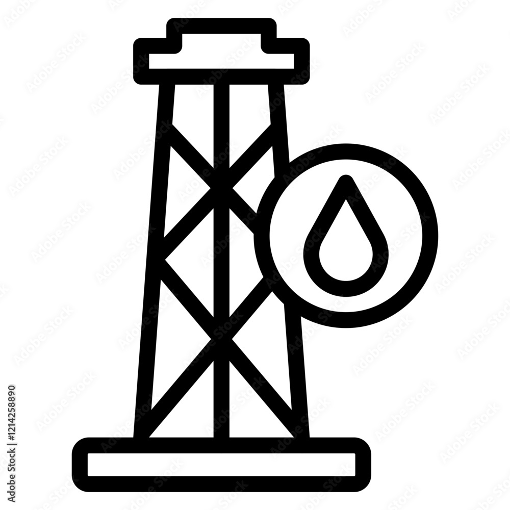 Naklejka premium Rig Vector Design Icon Style