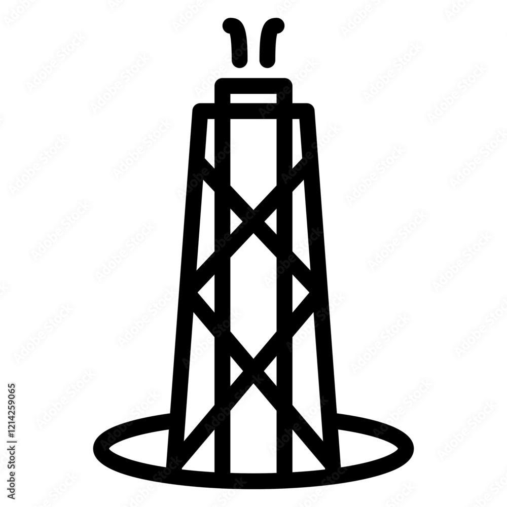 Refinery Tower Vector Design Icon Style Refinery Tower Vector Design Icon Style