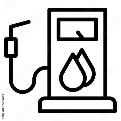 Petrol Station Vector Design Icon Style