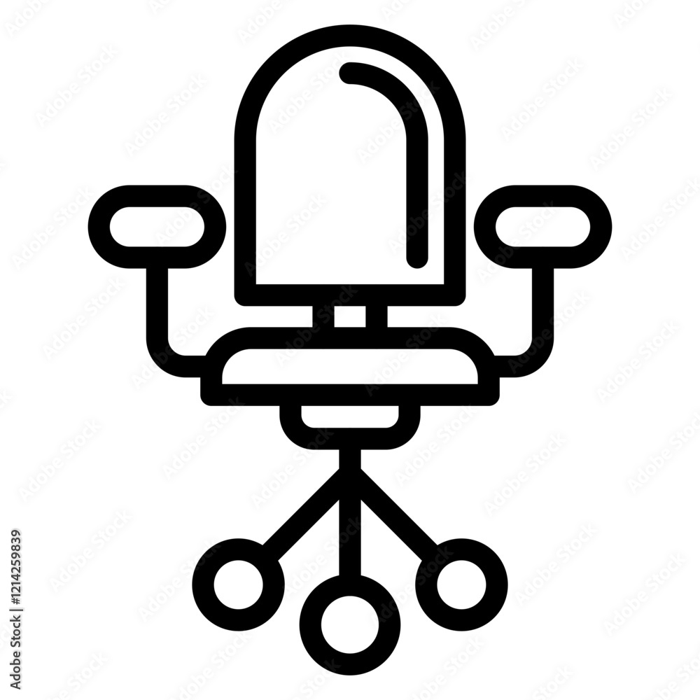 Rolling Chair Vector Design Icon Style