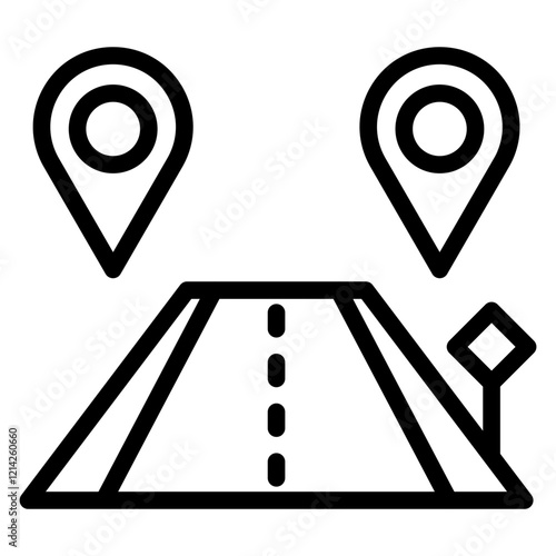 Road Map Vector Design Icon Style